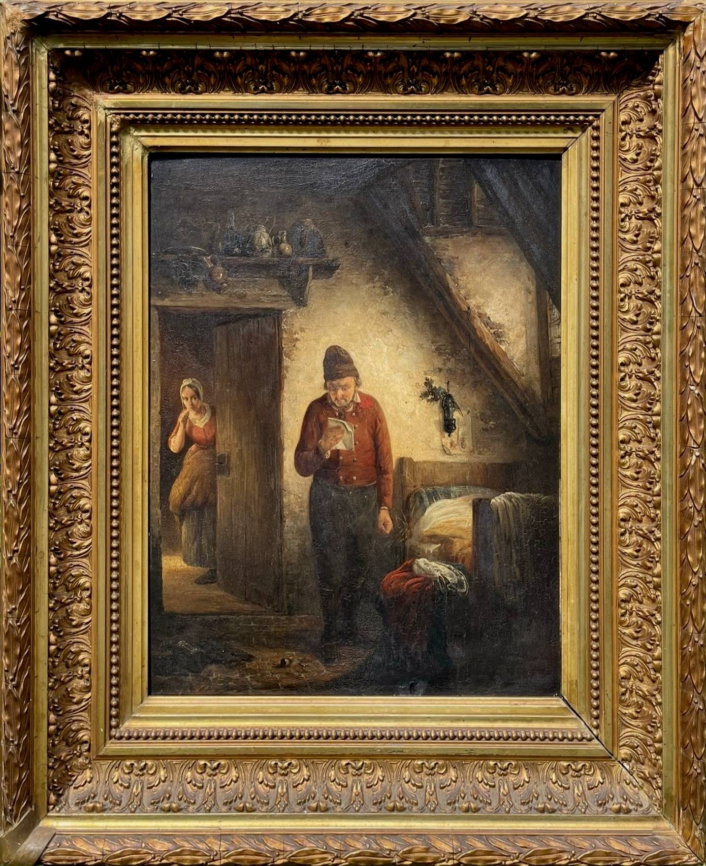 The Letter, oil on wood - 19th C. - Henri Diddaert (1819-1893)